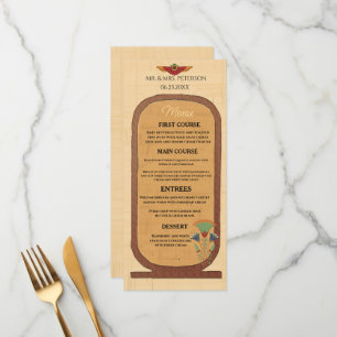 Wedding Invitation Pharaonic heritage on papyrus