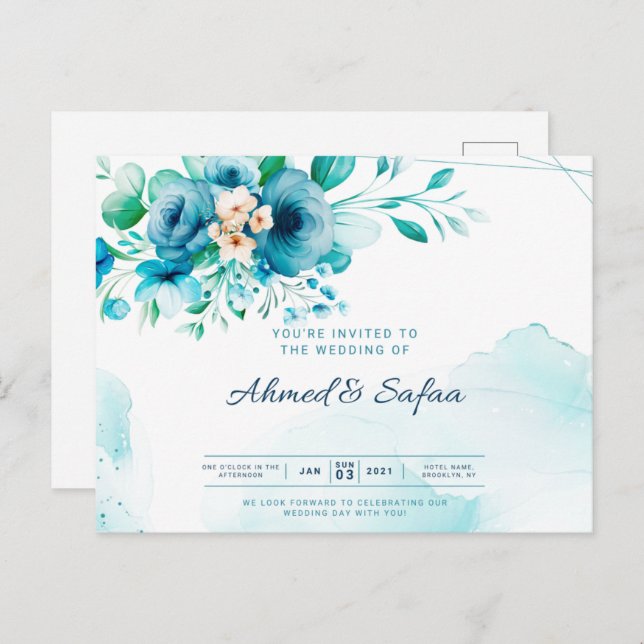 wedding invitation postcard (Front/Back)