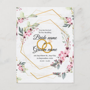 wedding invitation postcard