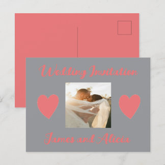 Wedding Invitation Postcard