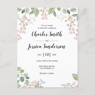 Wedding Invitation Postcard