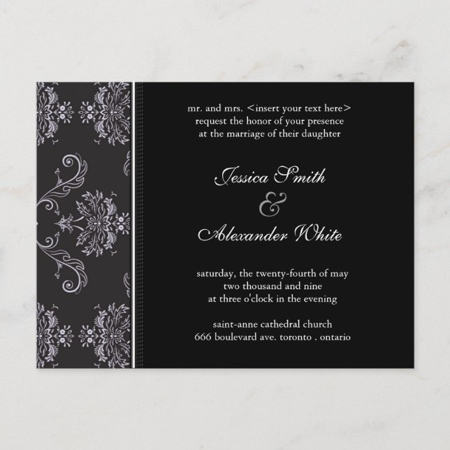 Wedding Invitation Postcard | E1 (Front)