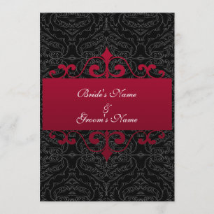 Wedding Invitation - Red and Black