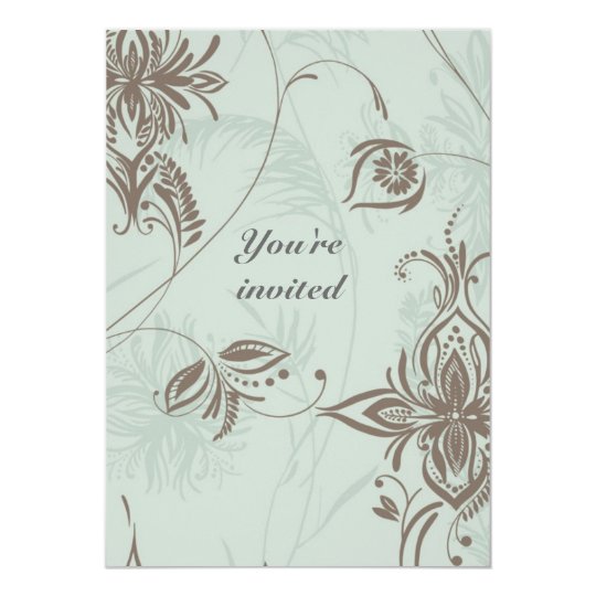Wedding invitation Romantic Vines Damask