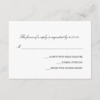 Wedding Invitation -RSVP | Basic