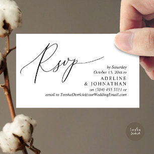 Wedding Invitation RSVP, Modern Romantic Reminder