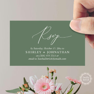 Wedding Invitation RSVP, Modern Romantic Reminder
