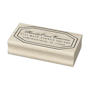 Wedding Invitation Rubber Stamp *Golden Blooms*