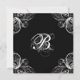 Wedding Invitation Save the Date Elegant Monogram