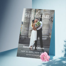 Wedding Invitation – Save the Date Grey Paper Look