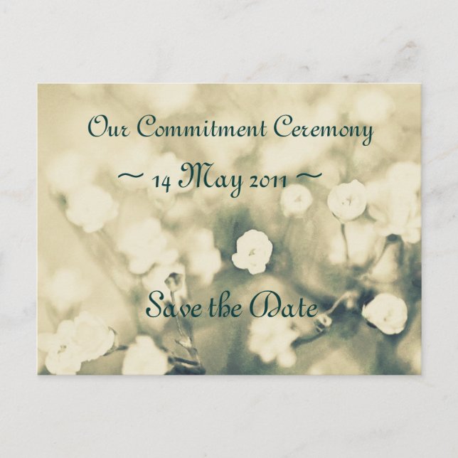 Wedding Invitation Save the Date template card (Front)
