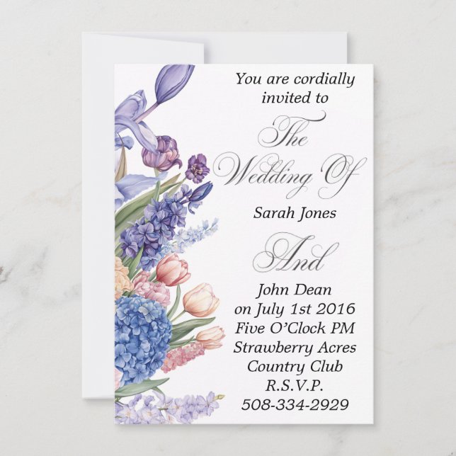 Wedding invitation simple (Front)