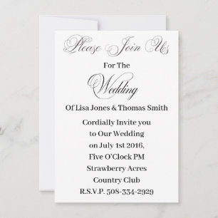 Wedding invitation simple