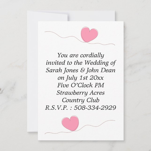 Wedding invitation simple (Front)