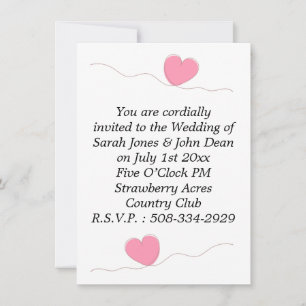 Wedding invitation simple