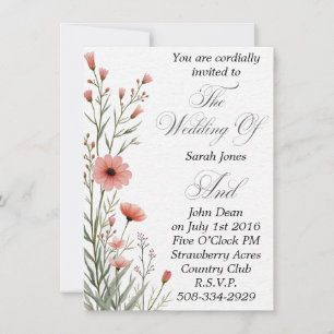 Wedding invitation simple