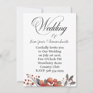 Wedding invitation simple