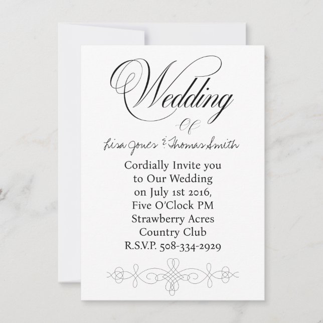 Wedding invitation simple (Front)