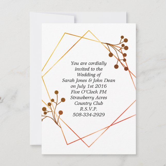 Wedding invitation simple (Front)