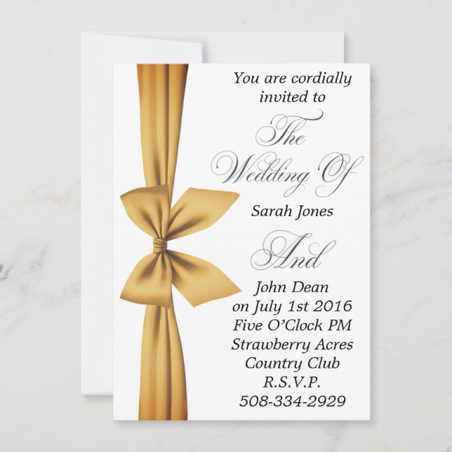 Wedding invitation simple (Front)