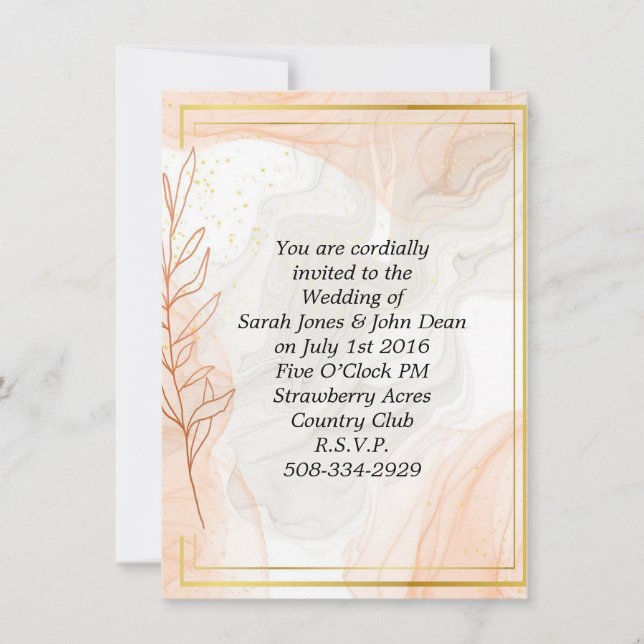 Wedding invitation simple (Front)