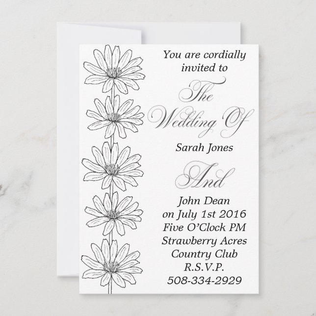 Wedding invitation simple (Front)