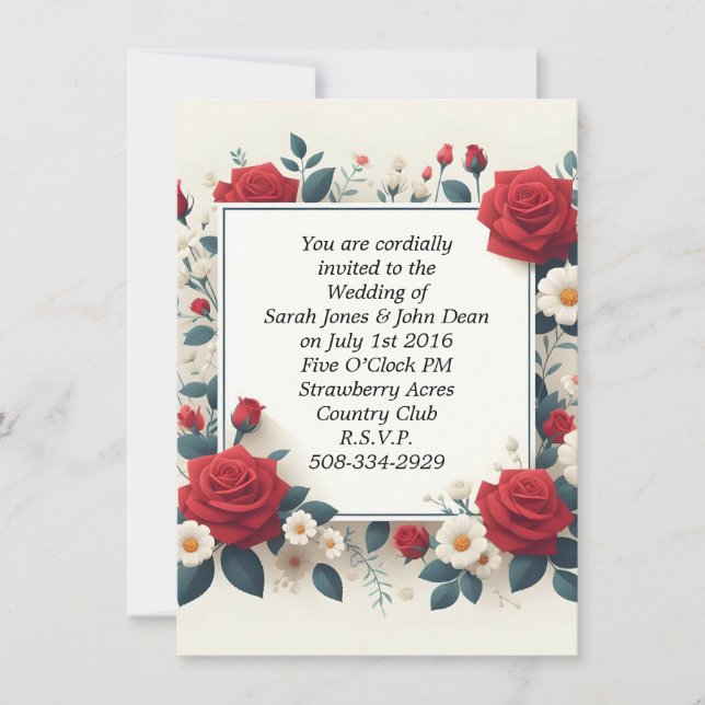 Wedding invitation simple (Front)