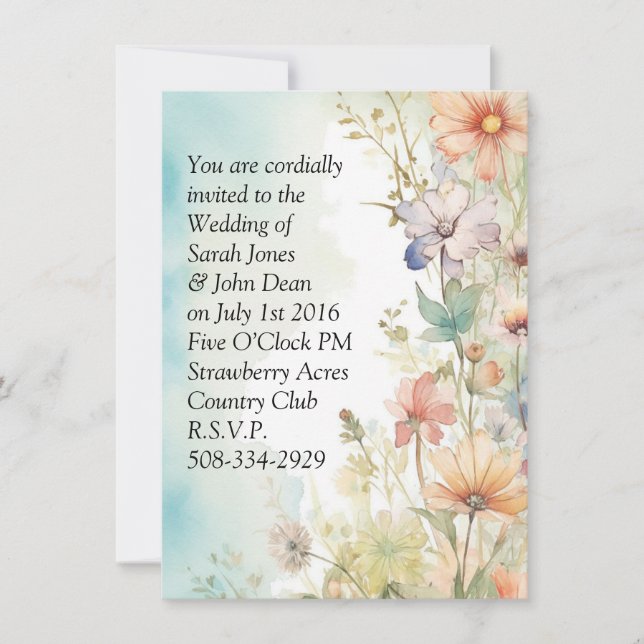Wedding invitation simple (Front)