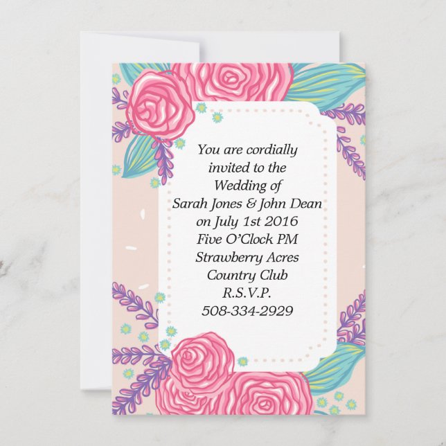 Wedding invitation simple (Front)