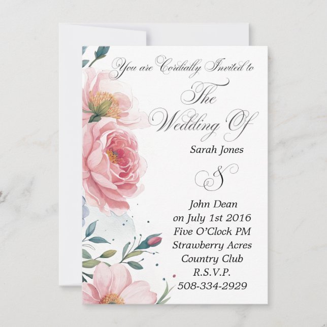 Wedding invitation simple (Front)