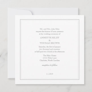 Wedding Invitation | Simply II |wgry