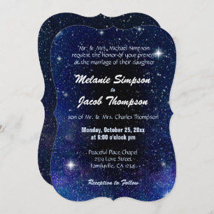 Wedding Invitation   Starry Night