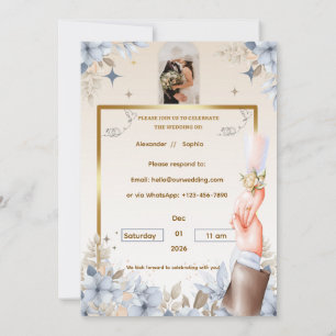 Wedding Invitation   Template for Names &date