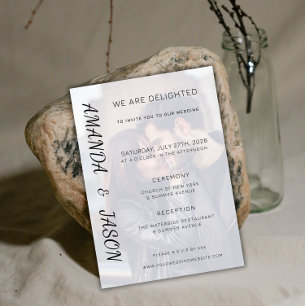 Wedding Invitation Template with Photo Slots