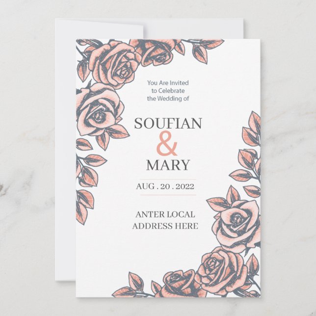 wedding invitation templates (Front)