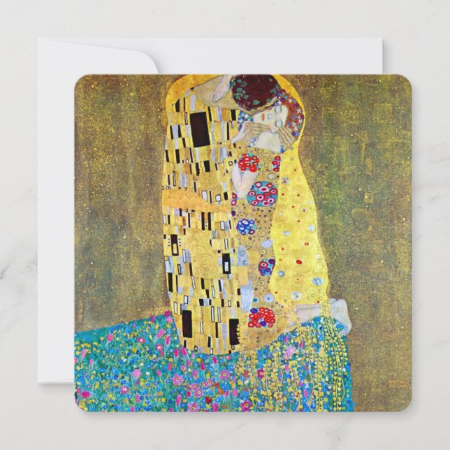 Wedding Invitation; The Kiss by Gustav Klimt Invitation (Front)