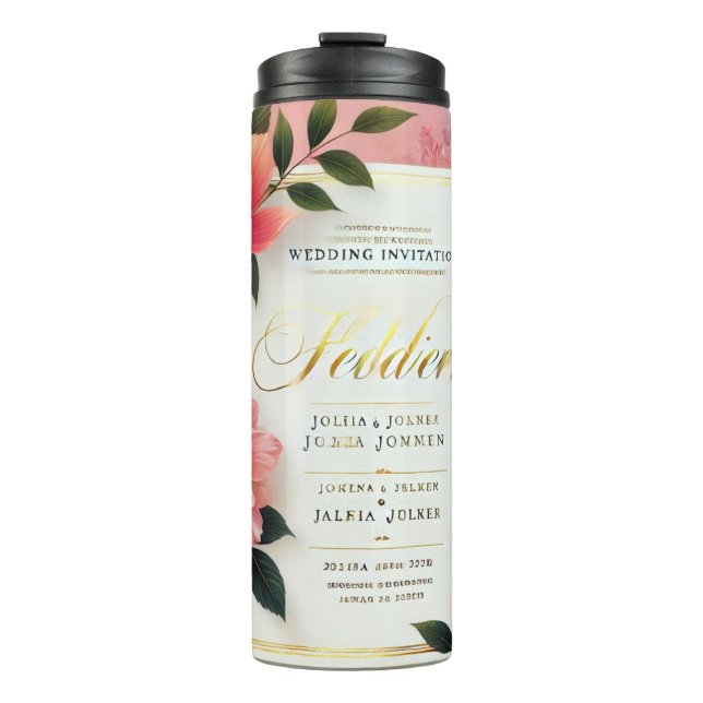 " WEDDING INVITATION '' THERMAL TUMBLER (Front)