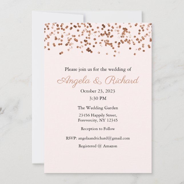 Wedding Invitation, Wedding Stationary, Bride  Invitation (Front)