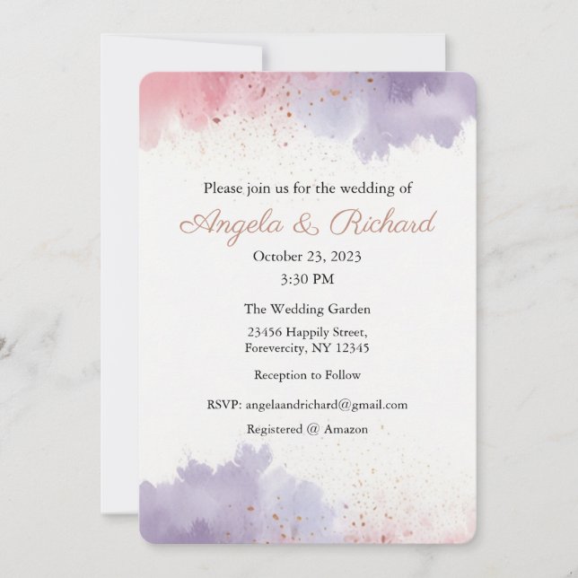 Wedding Invitation, Wedding Stationary, Bride Invitation (Front)