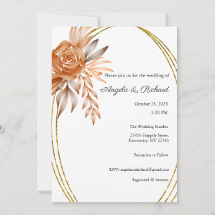 Wedding Invitation, Wedding Stationary, Bride  Invitation