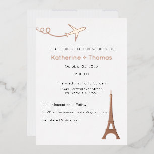 Wedding Invitation, Wedding Stationary, Paris