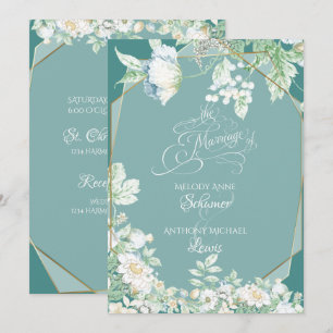 Wedding Invitation   Wildflowers and Berries