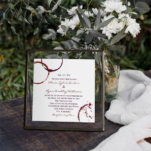 Wedding Invitation   Wine Stain Rings