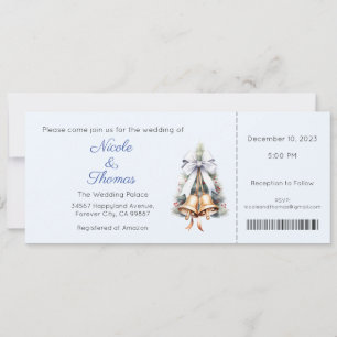 Wedding Invitation, Winter Wedding, Christmas Invitation