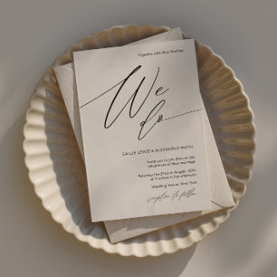 Wedding Invitation with Elegant Calligraphy Font