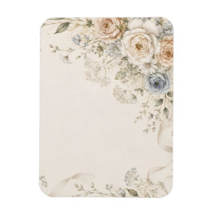 Wedding Invitation with Graceful Floral Details Magnet