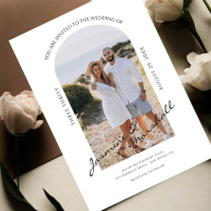 Wedding Invitation With Photo Template Editable