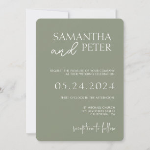 Wedding Invitation with QR Code, Minimal Wedding 