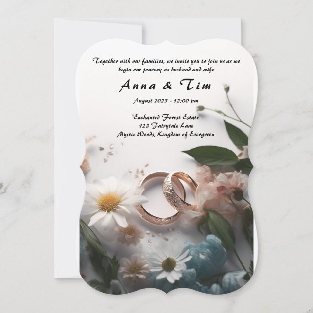 Wedding invitation with style and elegance (Front)