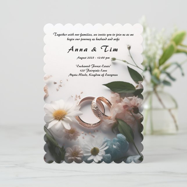 Wedding invitation with style and elegance (Standing Front)